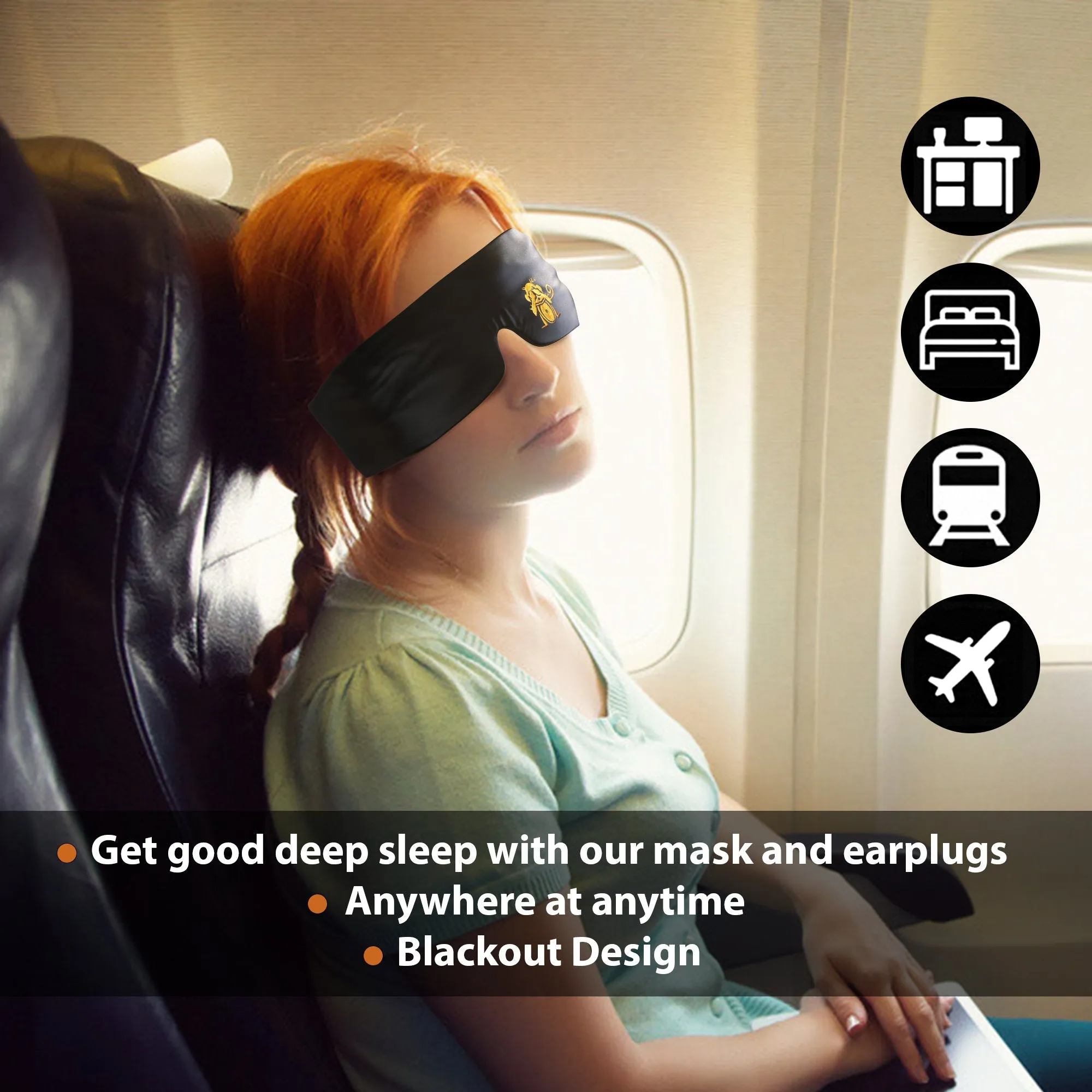 Sleep Monkey Luxury 100% Silk Sleep Mask with Cooling Gel Inserts and Ear Plugs Kit - Award-Winning Sleeping Mask for Best Night Sleep