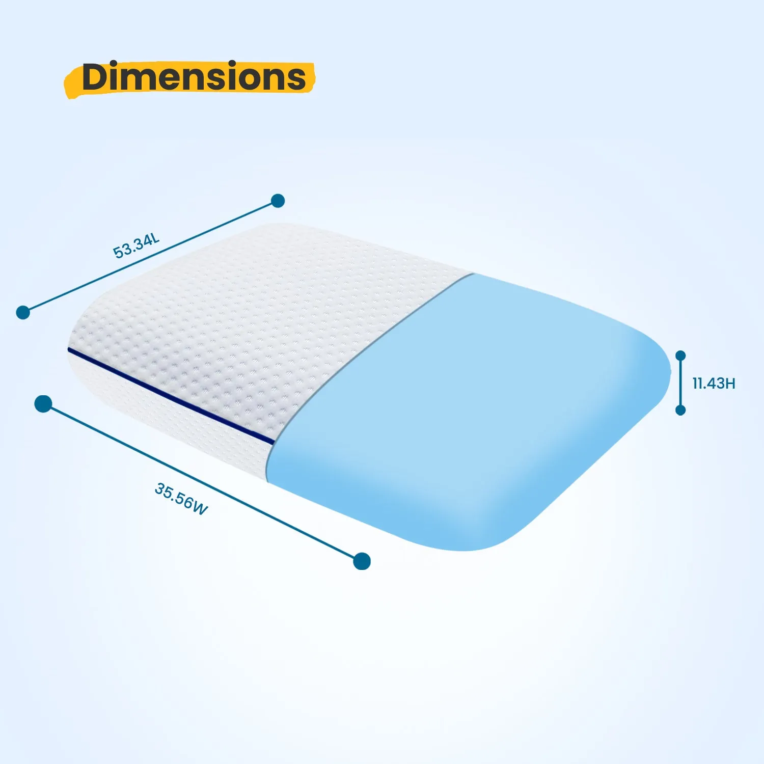 Small Standard Cooling Gel Memory Foam Pillow