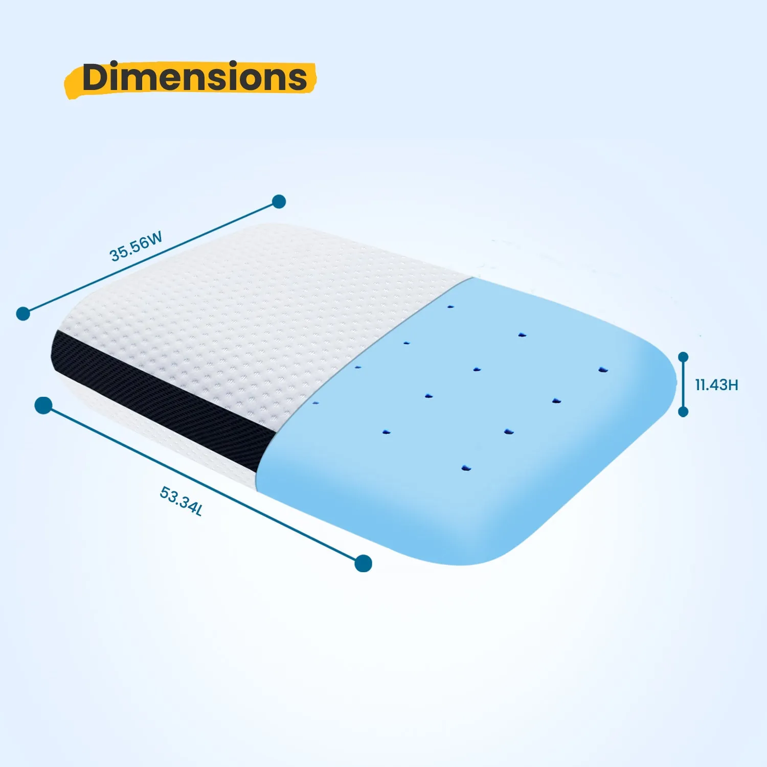 Small Standard Cooling Gel Memory Foam Pillow