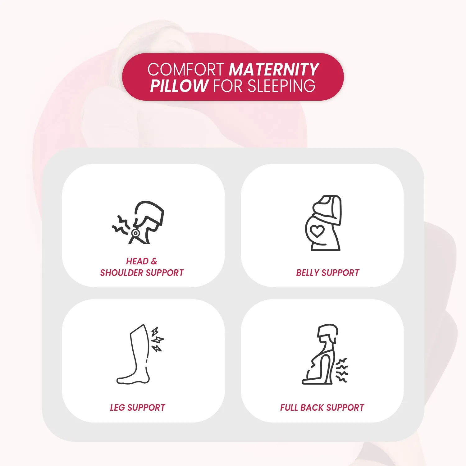 Super-Soft C-Shape Pregnancy Pillow