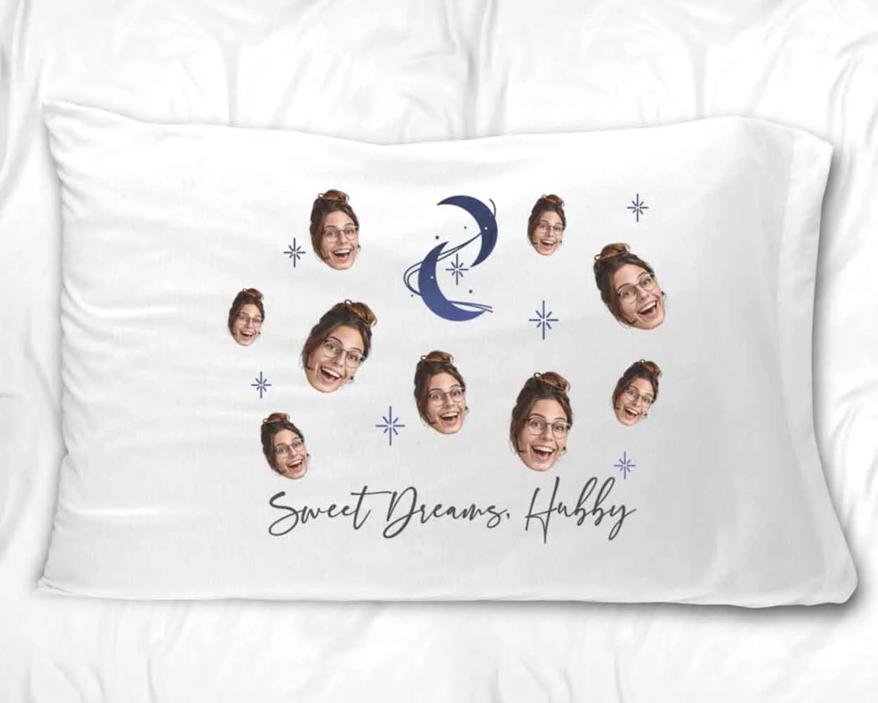 Sweet Dreams Hubby and Wifey Photo Pillowcases