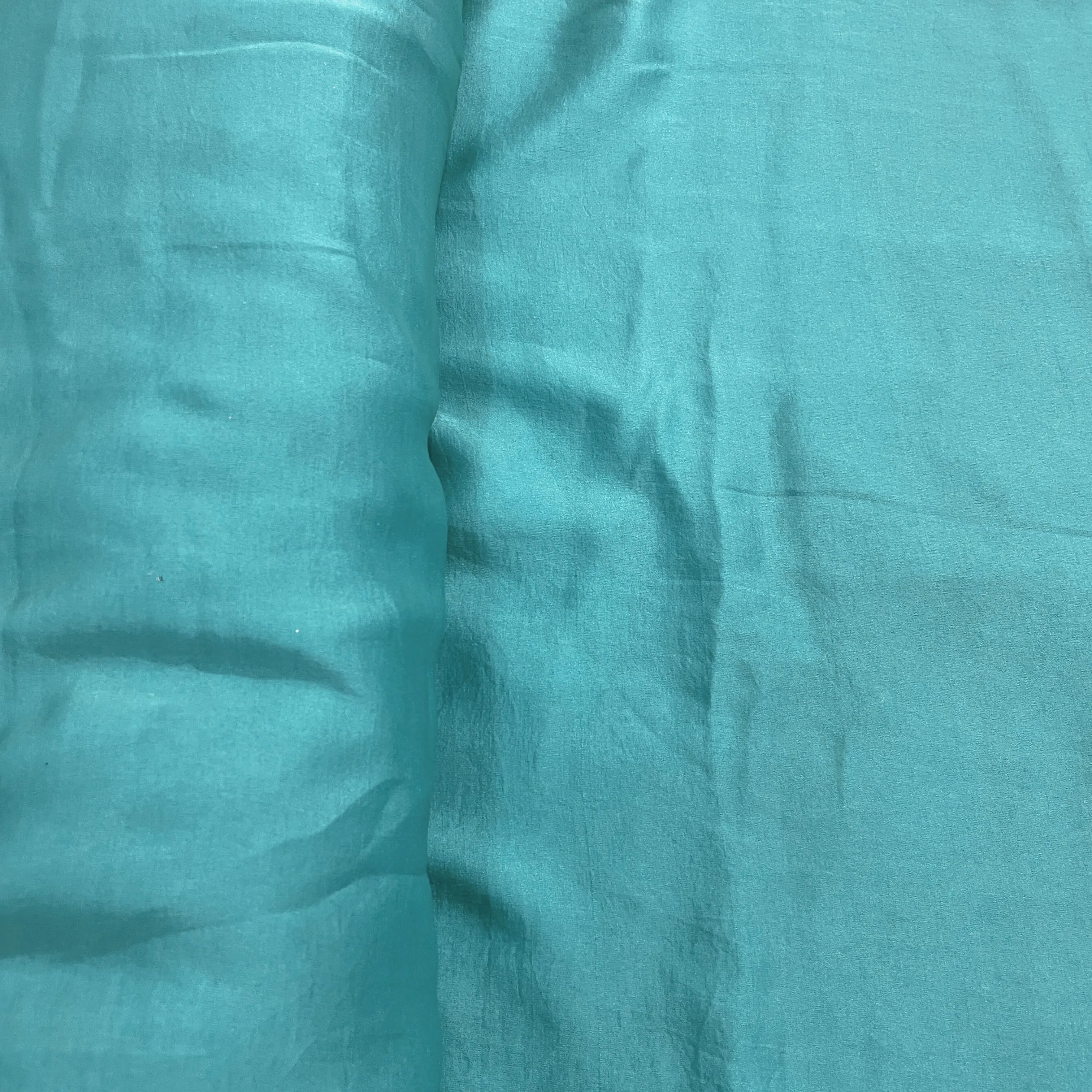 Turquoise Green Solid Bemberg Silk Fabric