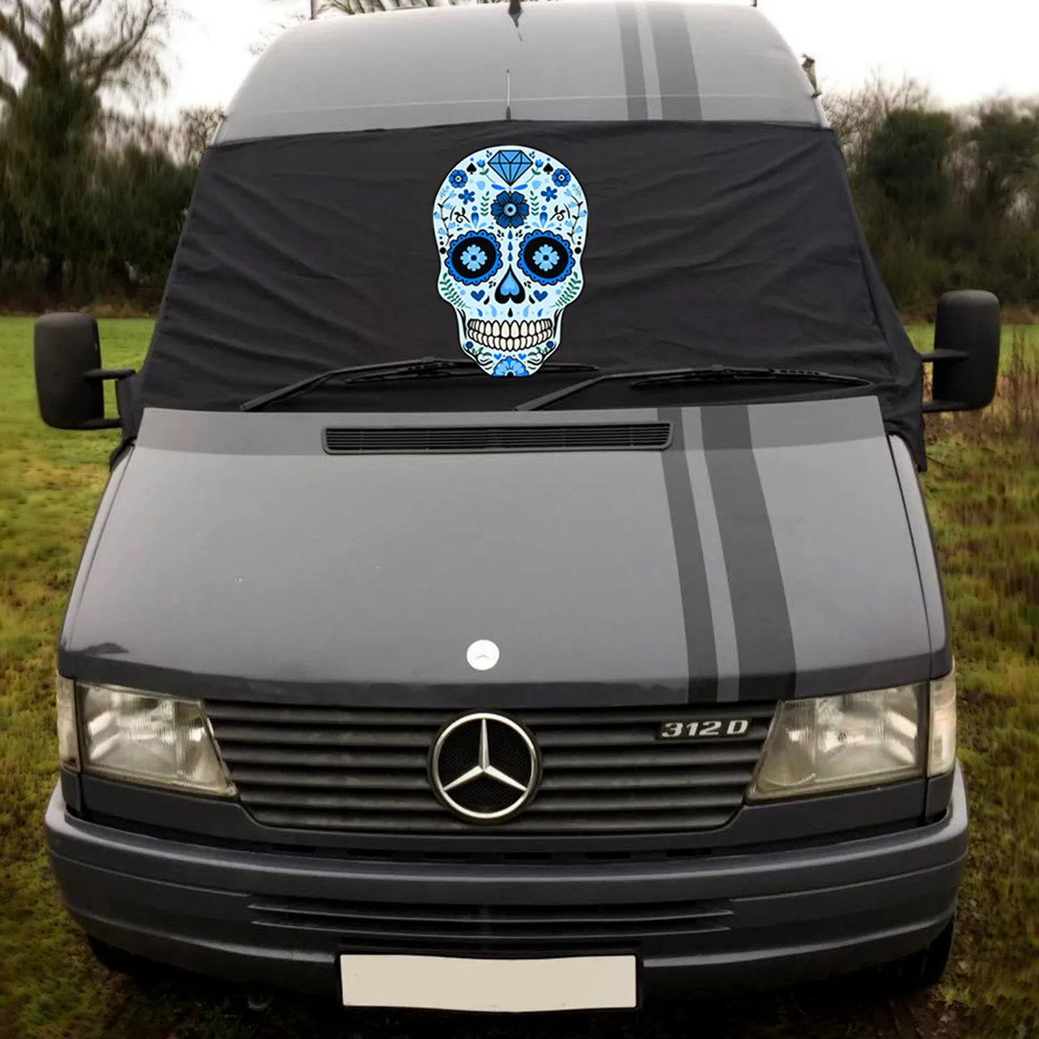 VW LT / Mercedes Sprinter 95-06 Screen Cover - Sugar Skull