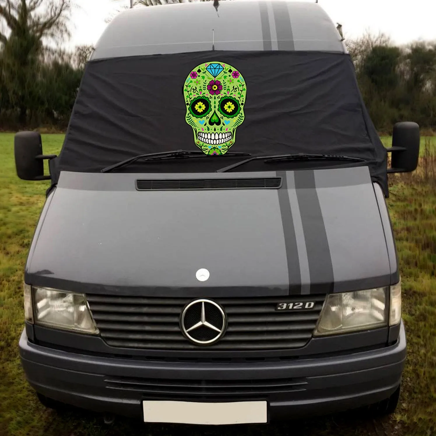 VW LT / Mercedes Sprinter 95-06 Screen Cover - Sugar Skull